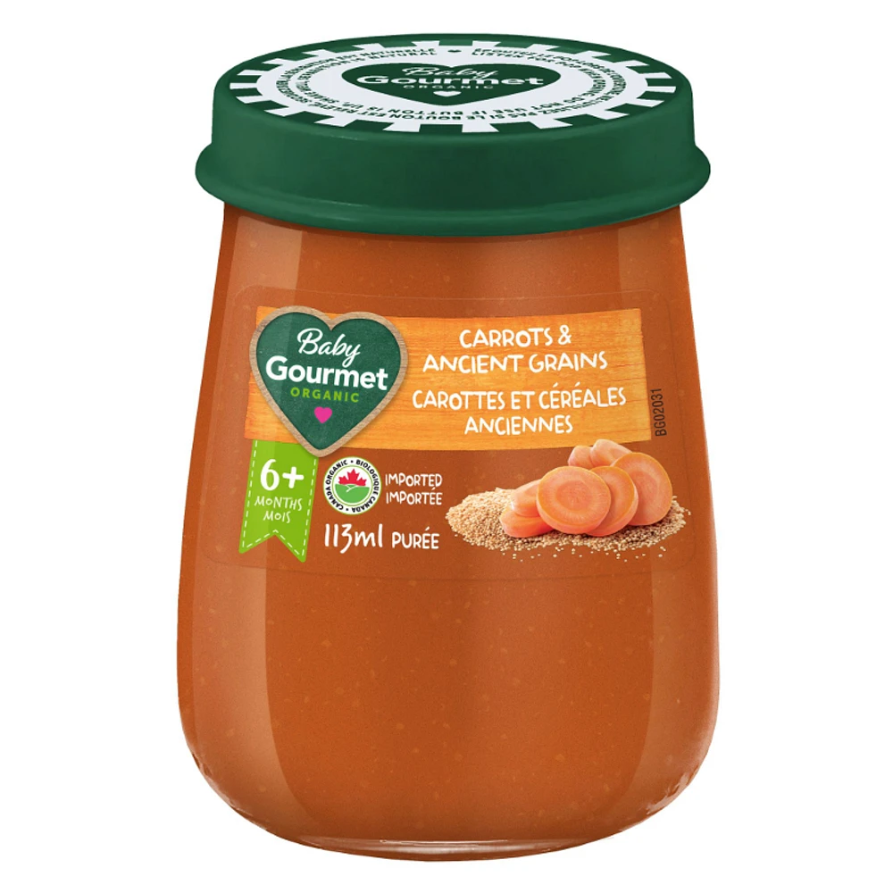 Baby Gourmet Puree - Carrots & Ancient Grains - 113ml