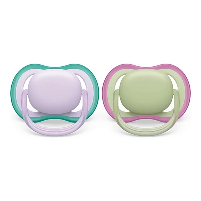 Philips Avent Ultra Air Pacifier Set - 0-6 Months - Fresh Lilac / Pastel Green -  2 pack