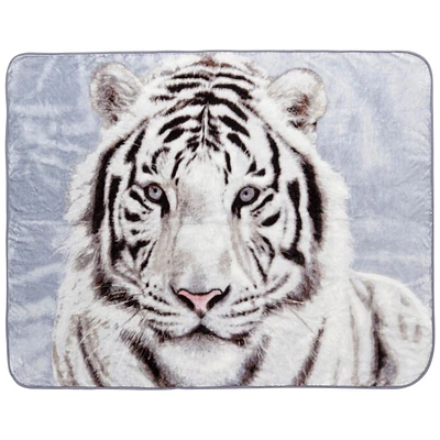 Shavel White Tiger Throw - 60X80 inch