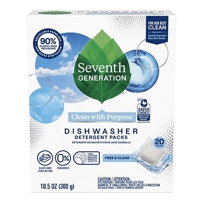 Seventh Generation Dishwasher Detergent Packs - 20s