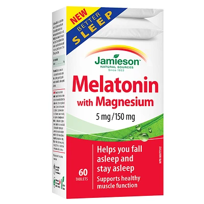 Jamieson Melatonin 5mg with Magnesium 150mg - 60s