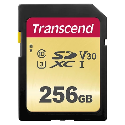 Transcend 500S 256GB SDXC Memory Card - TS256GSDC500S - Open Box or Display Models Only