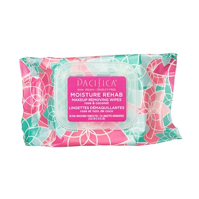 Pacifica Moisture Rehab Makeup Removing Wipes - 30s