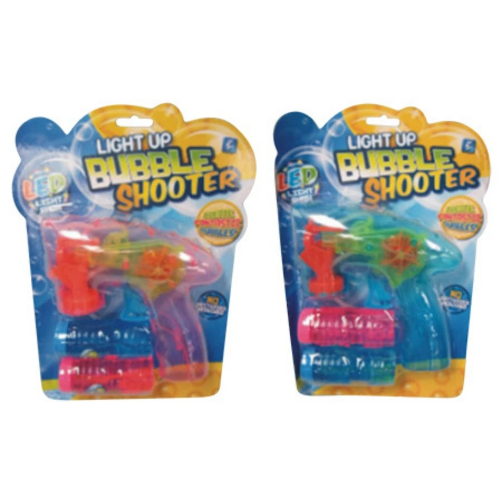 Light Up Bubble Shooter Gun with Bubbles - Assorted