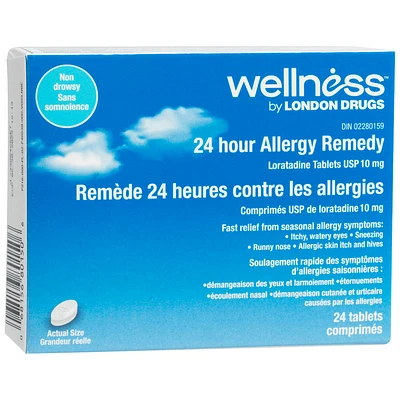 Wellness by London Drugs 24 Hour Allergy Remedy - 24s Caplets