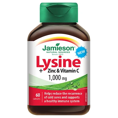 Jamieson Lysine + Zinc & Vitamin C - 1000mg - 60s