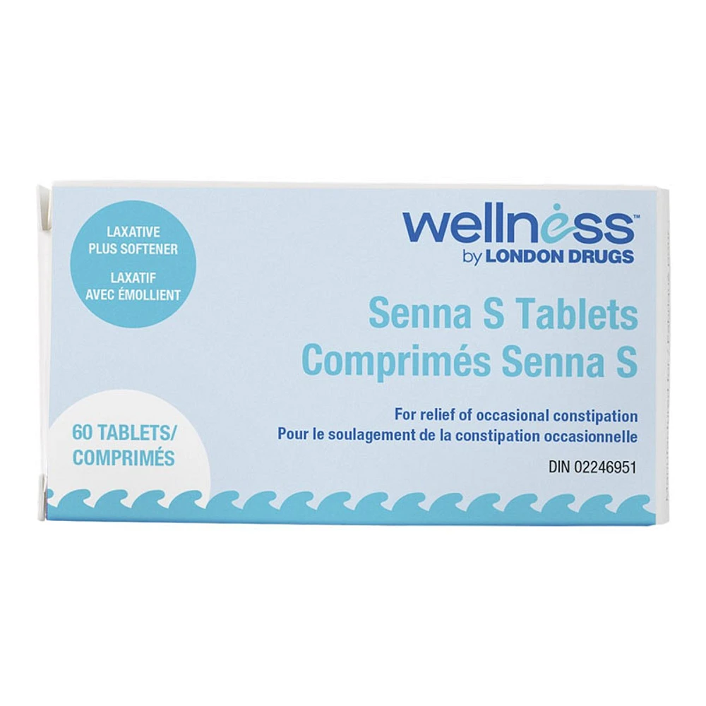 Wellness by London Drugs Senna S Tablets Laxative plus Stool Softener - 60s