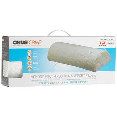 Obusforme Memory Foam 4-Position Pillow - PL-4PS-MF