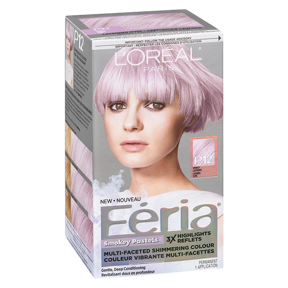 L'Oreal Feria Smokey Pastels Permanent Hair Colour- P12 Lavender