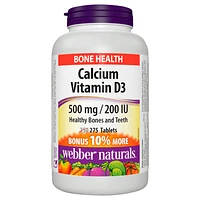 Webber Naturals Calcium Vitamin D3 - 500mg/200IU - 250s