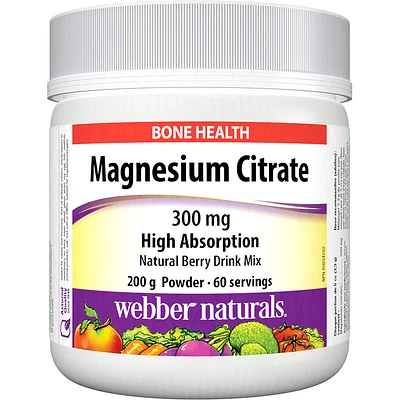 Webber Naturals Magnesium Citrate 300mg - 200g
