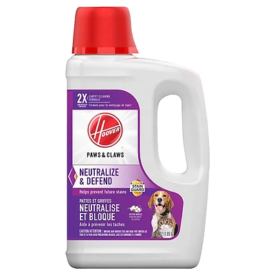 Hoover Paws & Claws Carpet Cleaning Formula with Stainguard - 1.87L