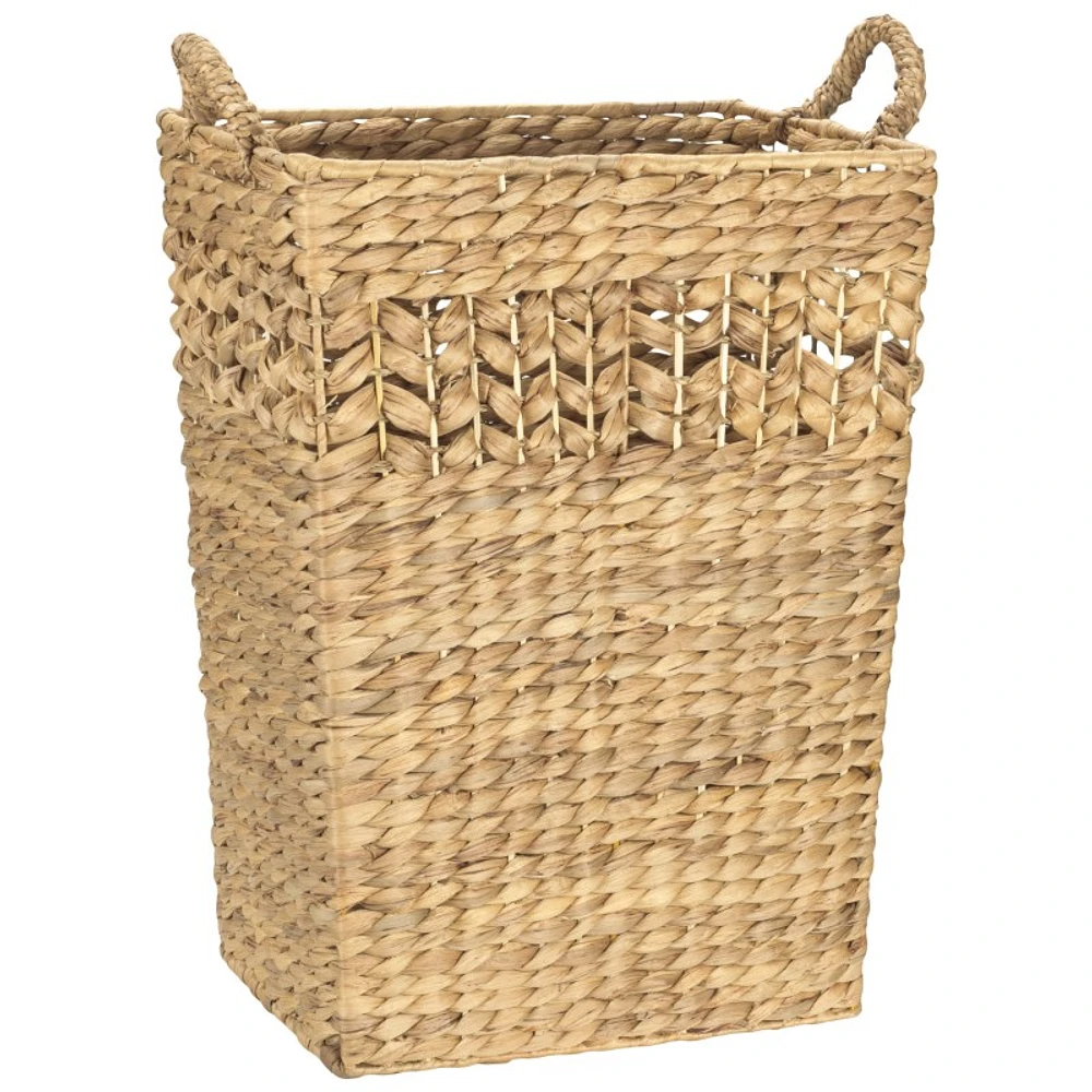 Collection by London Drugs Water Hyacinth Hamper Rectangular Basket - 40X30X55cm