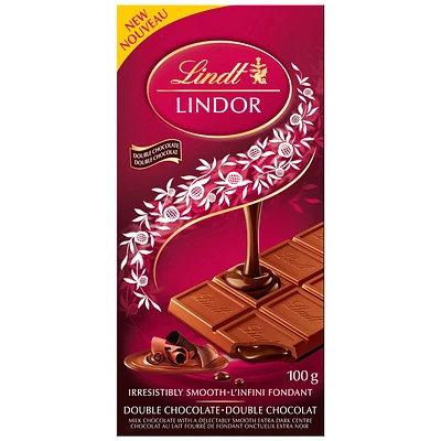 Lindt Lindor Double Chocolate Bar - 100g