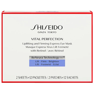 Shiseido Vital Perfection Uplifting and Firming Express Eye Mask - 12 pairs