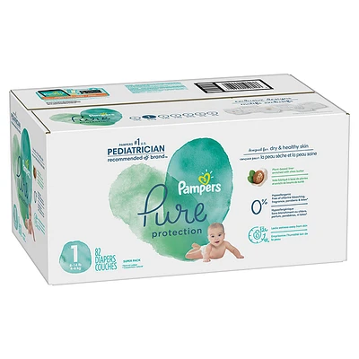 Pampers Pure - Size 1 - 82's