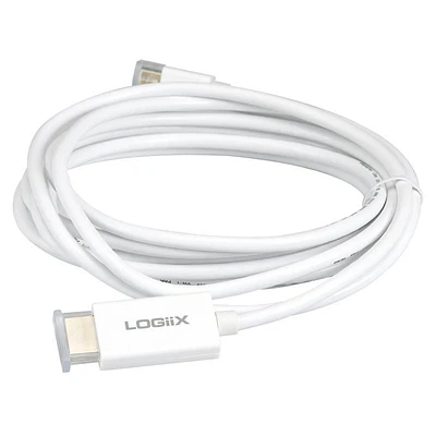 Logiix Mini DisplayPort HDMI 3M Cable - White - LGX-10341