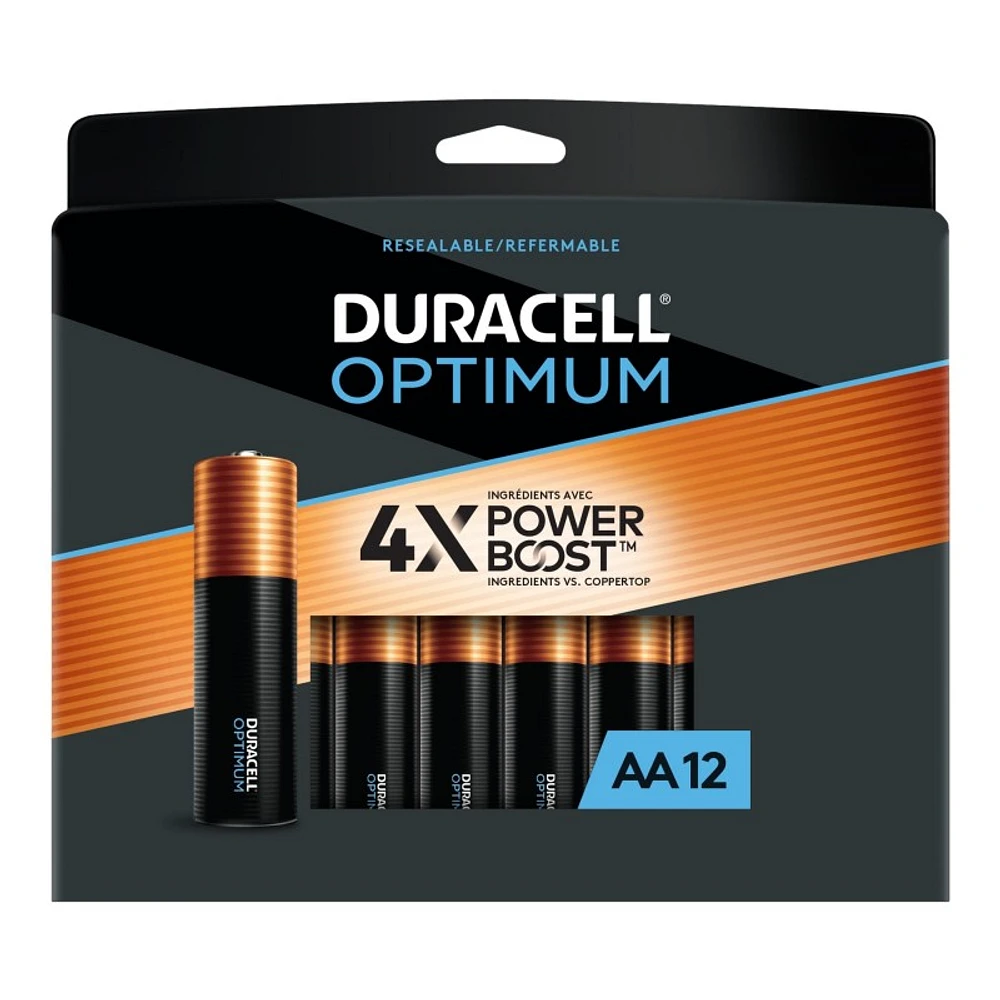 Duracell Optimum AA Batteries - 12 pack