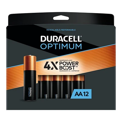 Duracell Optimum AA Batteries - 12 pack