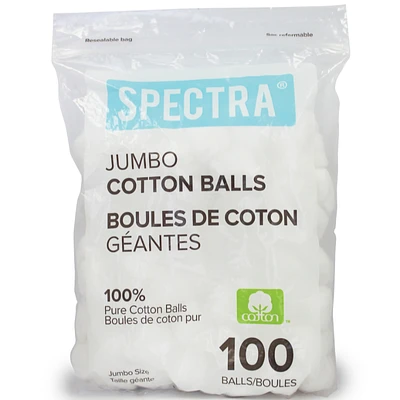 Spectra Jumbo Cotton Balls - 100 balls