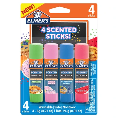 Elmers Scented Glue Sticks - 4 x 6g