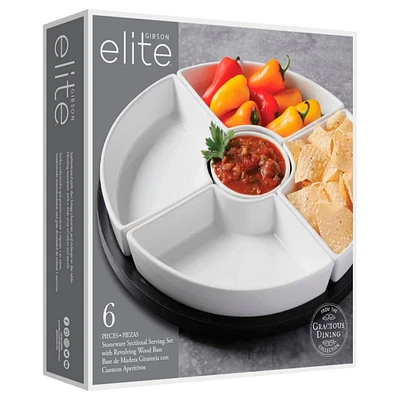 Gibson Elite Gracious Dining Tidbit Dishes with Base - 6 Pieces