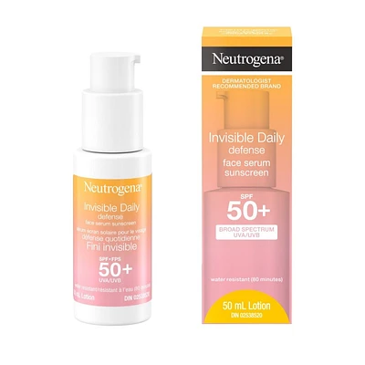 Neutrogena Invisible Daily Defense Face Serum Sunscreen - SPF 50+ - 50ml