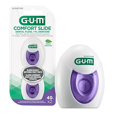 GUM Comfort Slide Dental Floss - Mint - 2 x 40m