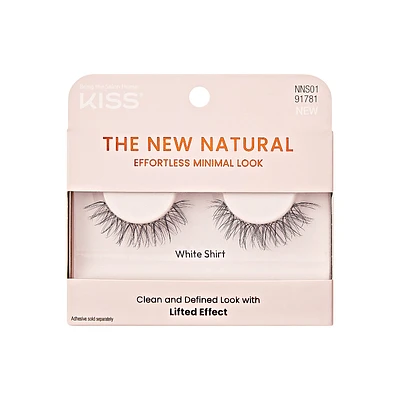 KISS The New Natural White Shirt False Lashes - 1 pair