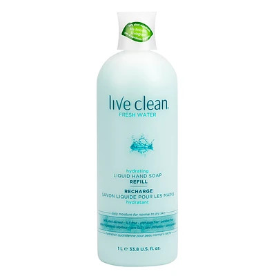 Live Clean Liquid Hand Soap Refill - Fresh Water - 1L