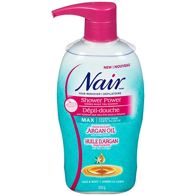 Nair Shower Power Max Hair Remover Cream - Legs & Body - 312g