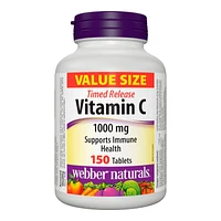 Webber Naturals Vitamin C Timed-Release Dietary Supplements - 150's