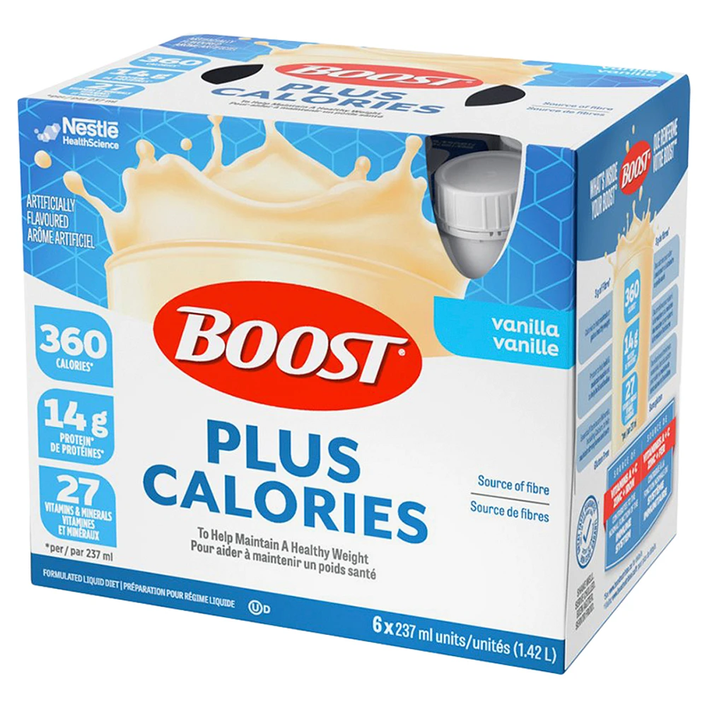 BOOST Plus Calories Protein Drink - Vanilla - 6 x 237ml