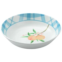 Collection by London Drugs 82% Recycled Pet Plaid Salad Bowl - Peaches - 8.5 Inch