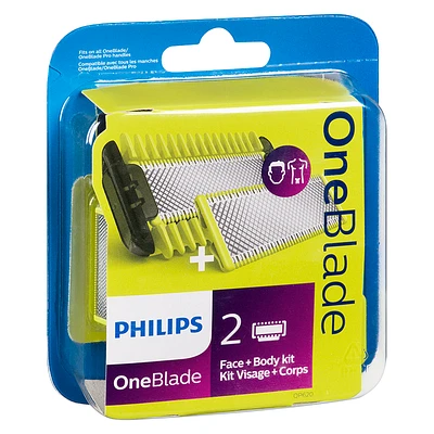 Philips OneBlade Face + Body Replacement Heads - 2s - QP620/50
