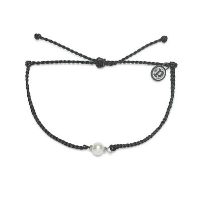 Pura Vida Simple Pearl Bead Bracelet - Black