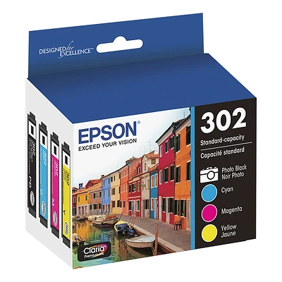 Epson 302 Claria Premium Ink - CMYK - 4 Pack - T302520-S
