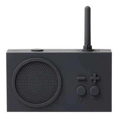 Lexon Tykho 3 FM Radio and Bluetooth Speaker - Dark Grey - LA119G3