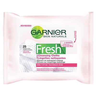 Garnier Skin Naturals Fresh Cleansing Cloth - Normal to Dry Skin - 25s