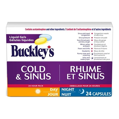 Buckley's Cold & Sinus Day/Night Liquid Gel Capsules - 24's