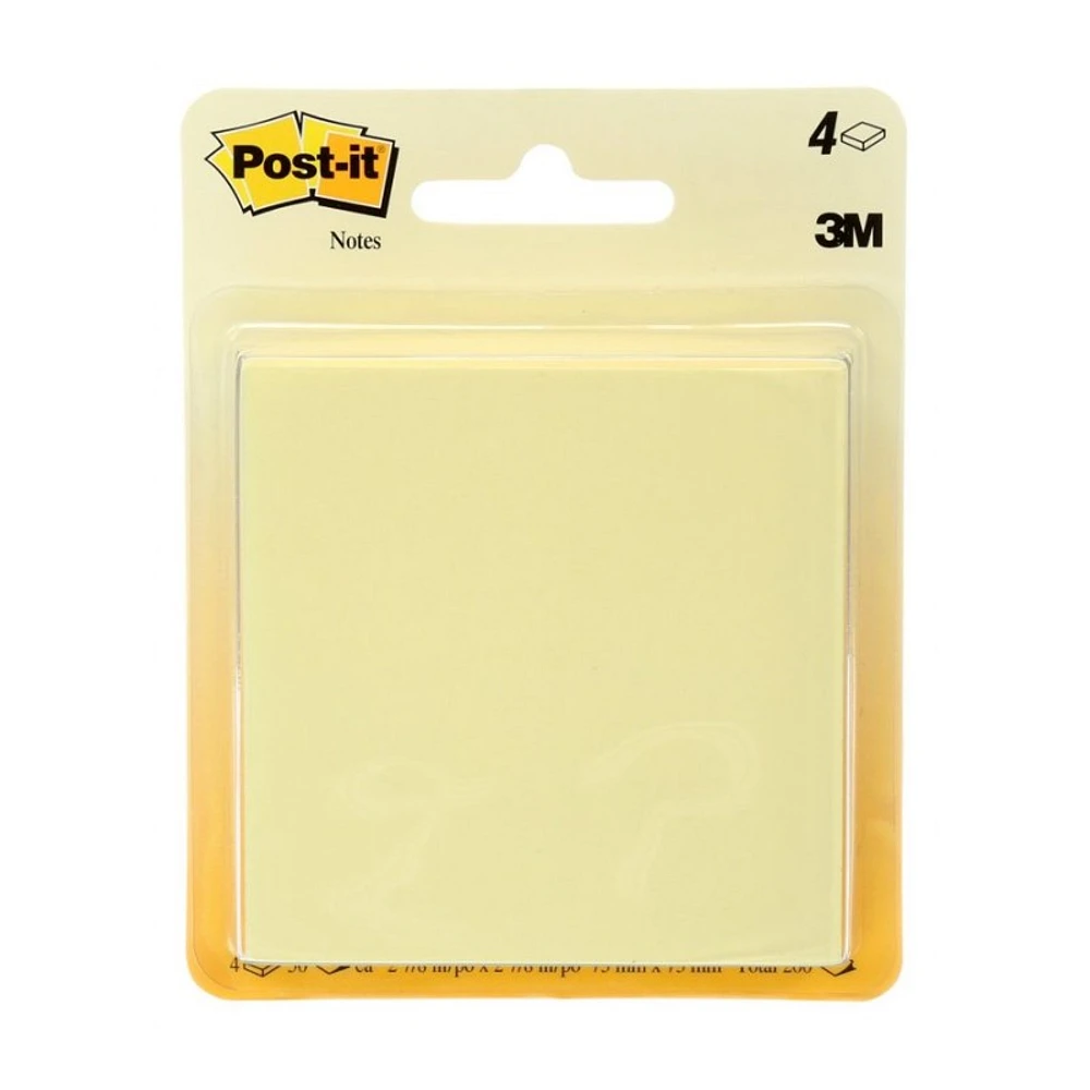 Post-it 5400A Notes - Canary Yellow - 4 x 50 sheets