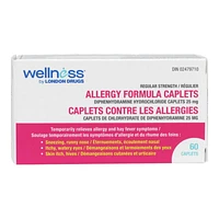 Wellness by London Drugs Allergy Formula Caplets Regular Strength - 60s