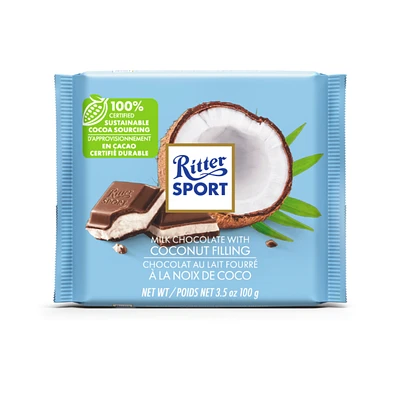 Ritter Sport - Milk Chocolate with Coconut Filling - 100g