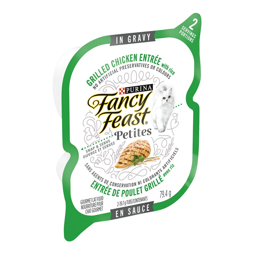 Fancy Feast Petites Wet Cat Food - Grilled Chicken Entree with Rice - 79.4g