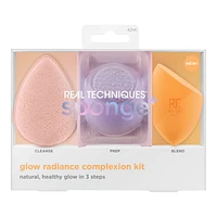 Real Techniques Sponge+ Glow Radiance Complexion Kit - 3 piece