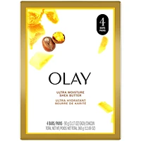 Olay Ultra Moisture Bar Soap with Shea Butter - 4 x 90g