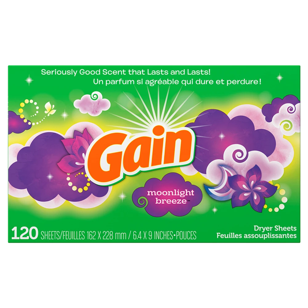 Gain Dryer Sheets - Moonlight Breeze - 120s