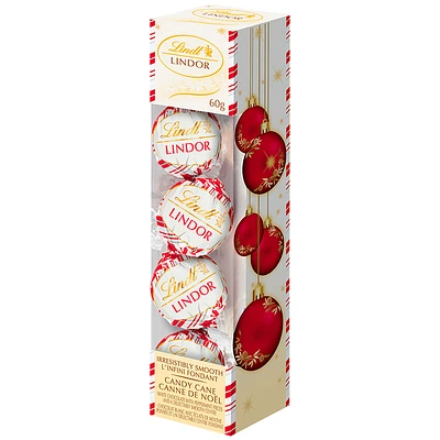 Lindt Lindor Ornament White Chocolate - Candy Cane - 60g