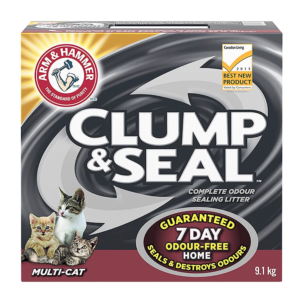 Arm & Hammer Clump and Seal Cat Litter - Multi Cat - 9.1kg