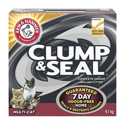 Arm & Hammer Clump and Seal Cat Litter - Multi Cat - 9.1kg